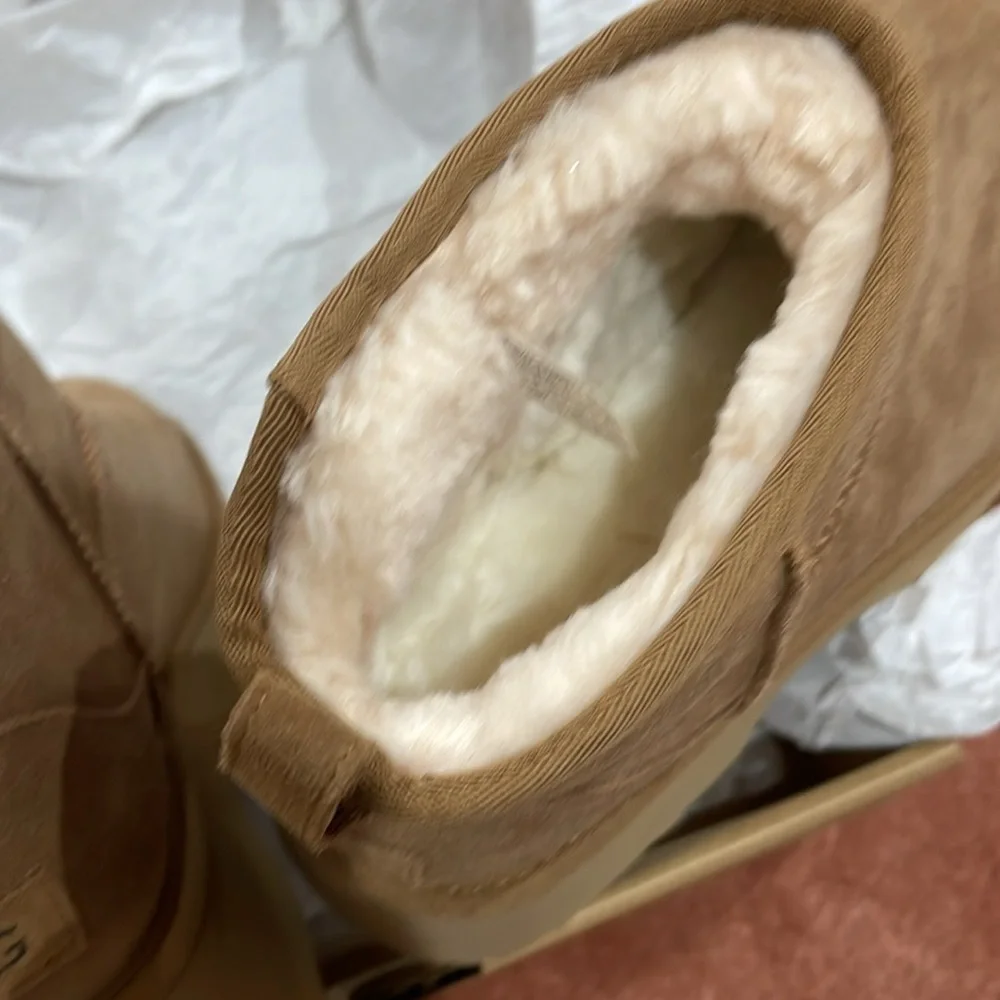 UGG Chestnut Suede Platform Ankle Boots - Picture 4 of 13